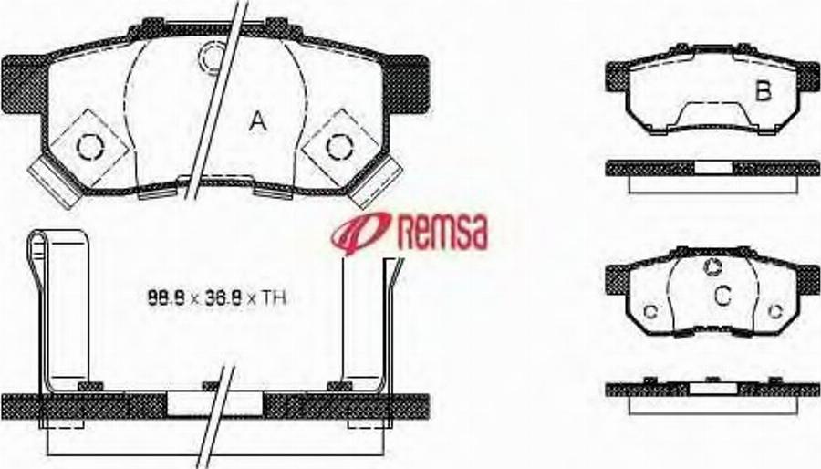 Metzger 023352 - Bremsbelagsatz, Scheibenbremse alexcarstop-ersatzteile.com