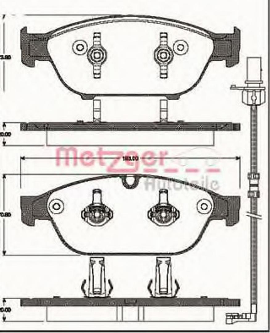 Metzger 1441.02 - Bremsbelagsatz, Scheibenbremse alexcarstop-ersatzteile.com