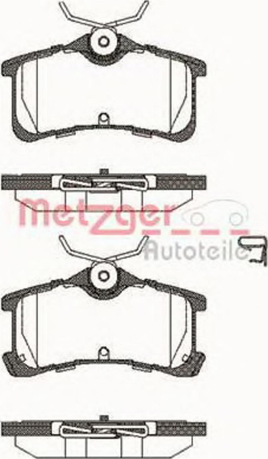 Metzger 1050.02 - Bremsbelagsatz, Scheibenbremse alexcarstop-ersatzteile.com