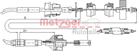 Metzger 11.3038 - Seilzug, Kupplungsbetätigung alexcarstop-ersatzteile.com