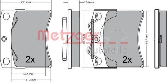 Metzger 1170490 - Bremsbelagsatz, Scheibenbremse alexcarstop-ersatzteile.com