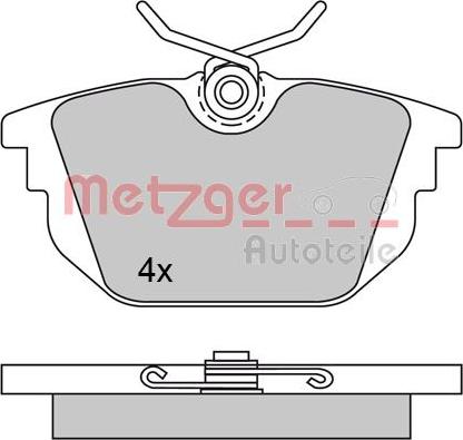 Metzger 1170497 - Bremsbelagsatz, Scheibenbremse alexcarstop-ersatzteile.com