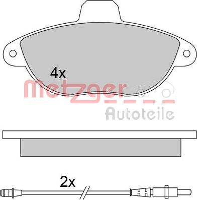 Metzger 1170455 - Bremsbelagsatz, Scheibenbremse alexcarstop-ersatzteile.com