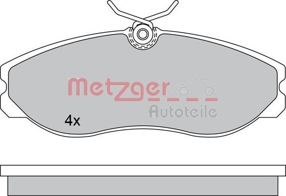 Metzger 1170451 - Bremsbelagsatz, Scheibenbremse alexcarstop-ersatzteile.com