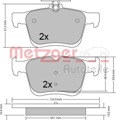 Metzger 1170470 - Bremsbelagsatz, Scheibenbremse alexcarstop-ersatzteile.com