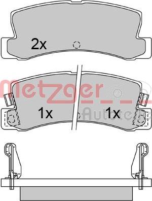 Metzger 1170546 - Bremsbelagsatz, Scheibenbremse alexcarstop-ersatzteile.com