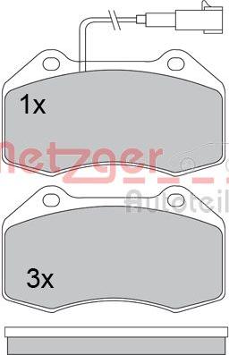 Metzger 1170559 - Bremsbelagsatz, Scheibenbremse alexcarstop-ersatzteile.com