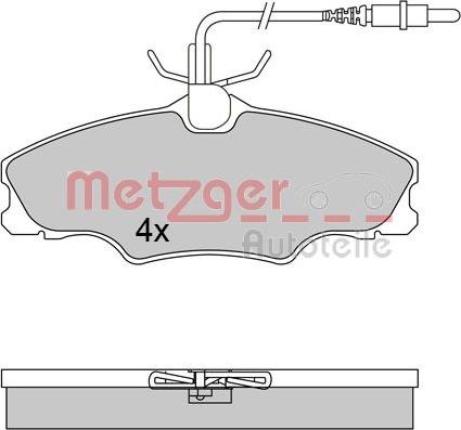 Metzger 1170552 - Bremsbelagsatz, Scheibenbremse alexcarstop-ersatzteile.com