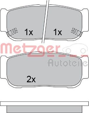 Metzger 1170557 - Bremsbelagsatz, Scheibenbremse alexcarstop-ersatzteile.com