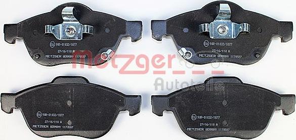 Metzger 1170587 - Bremsbelagsatz, Scheibenbremse alexcarstop-ersatzteile.com