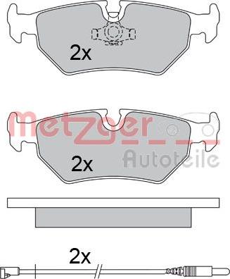 Metzger 1170572 - Bremsbelagsatz, Scheibenbremse alexcarstop-ersatzteile.com