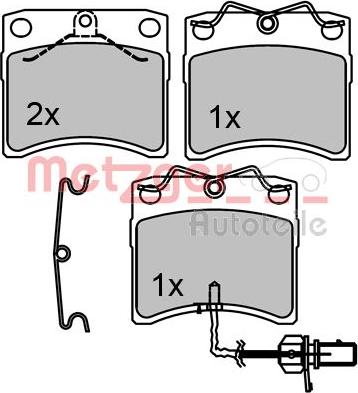 Metzger 1170664 - Bremsbelagsatz, Scheibenbremse alexcarstop-ersatzteile.com