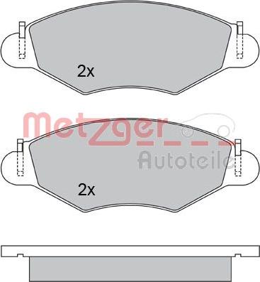 Metzger 1170059 - Bremsbelagsatz, Scheibenbremse alexcarstop-ersatzteile.com