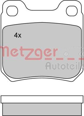 Metzger 1170034 - Bremsbelagsatz, Scheibenbremse alexcarstop-ersatzteile.com