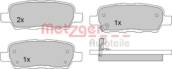 Metzger 1170079 - Bremsbelagsatz, Scheibenbremse alexcarstop-ersatzteile.com