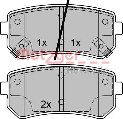 Metzger 1170070 - Bremsbelagsatz, Scheibenbremse alexcarstop-ersatzteile.com