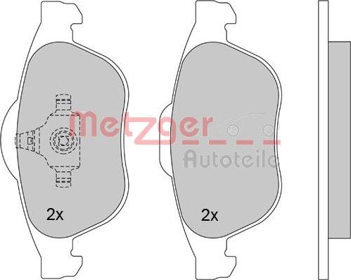 Metzger 1170161 - Bremsbelagsatz, Scheibenbremse alexcarstop-ersatzteile.com