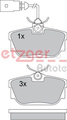 Metzger 1170109 - Bremsbelagsatz, Scheibenbremse alexcarstop-ersatzteile.com