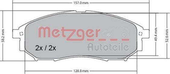 Metzger 1170101 - Bremsbelagsatz, Scheibenbremse alexcarstop-ersatzteile.com