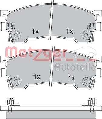 Metzger 1170183 - Bremsbelagsatz, Scheibenbremse alexcarstop-ersatzteile.com