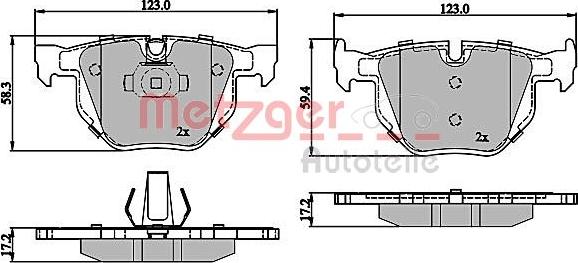 Metzger 1170843 - Bremsbelagsatz, Scheibenbremse alexcarstop-ersatzteile.com