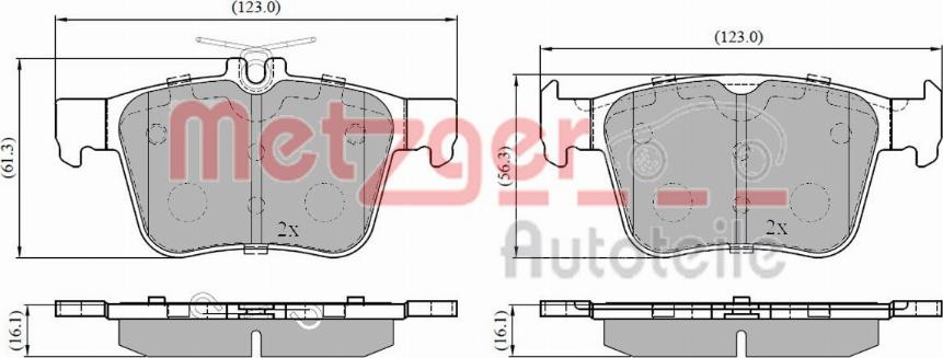 Metzger 1170829 - Bremsbelagsatz, Scheibenbremse alexcarstop-ersatzteile.com