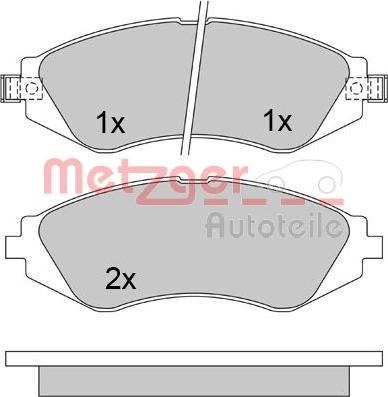 Metzger 1170391 - Bremsbelagsatz, Scheibenbremse alexcarstop-ersatzteile.com