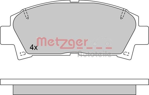 Metzger 1170398 - Bremsbelagsatz, Scheibenbremse alexcarstop-ersatzteile.com