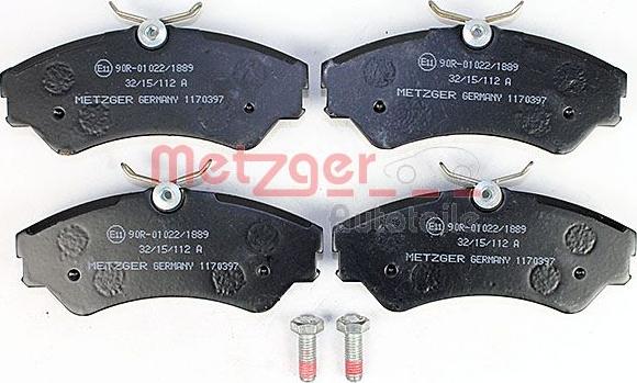 Metzger 1170397 - Bremsbelagsatz, Scheibenbremse alexcarstop-ersatzteile.com