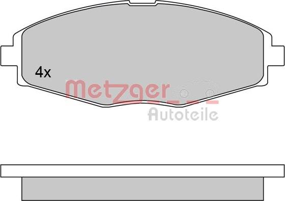 Metzger 1170354 - Bremsbelagsatz, Scheibenbremse alexcarstop-ersatzteile.com