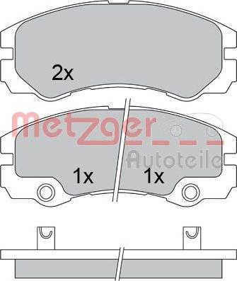 Metzger 1170363 - Bremsbelagsatz, Scheibenbremse alexcarstop-ersatzteile.com