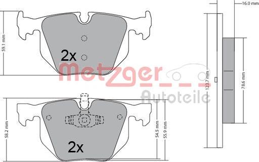 Metzger 1170318 - Bremsbelagsatz, Scheibenbremse alexcarstop-ersatzteile.com