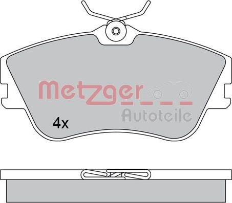 Metzger 1170389 - Bremsbelagsatz, Scheibenbremse alexcarstop-ersatzteile.com