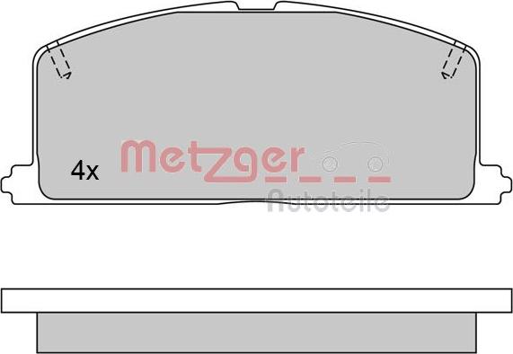 Metzger 1170327 - Bremsbelagsatz, Scheibenbremse alexcarstop-ersatzteile.com