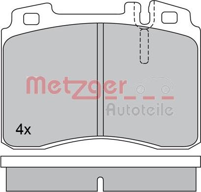 Metzger 1170374 - Bremsbelagsatz, Scheibenbremse alexcarstop-ersatzteile.com