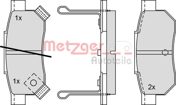 Metzger 1170251 - Bremsbelagsatz, Scheibenbremse alexcarstop-ersatzteile.com