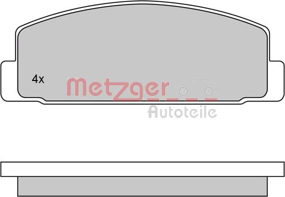 Metzger 1170206 - Bremsbelagsatz, Scheibenbremse alexcarstop-ersatzteile.com