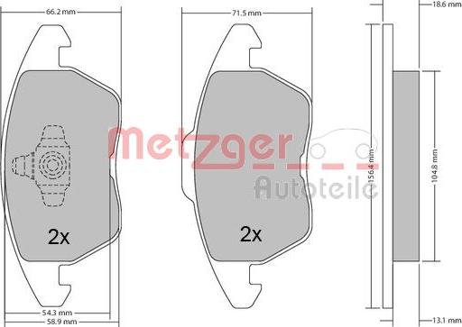 Metzger 1170211 - Bremsbelagsatz, Scheibenbremse alexcarstop-ersatzteile.com