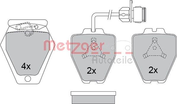 Metzger 1170280 - Bremsbelagsatz, Scheibenbremse alexcarstop-ersatzteile.com