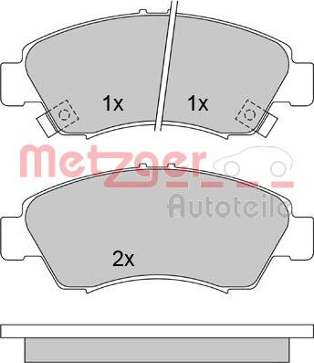 Metzger 1170230 - Bremsbelagsatz, Scheibenbremse alexcarstop-ersatzteile.com