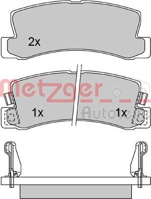 Metzger 1170277 - Bremsbelagsatz, Scheibenbremse alexcarstop-ersatzteile.com