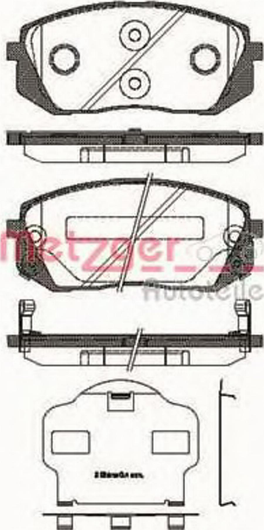 Metzger 1302.02 - Bremsbelagsatz, Scheibenbremse alexcarstop-ersatzteile.com