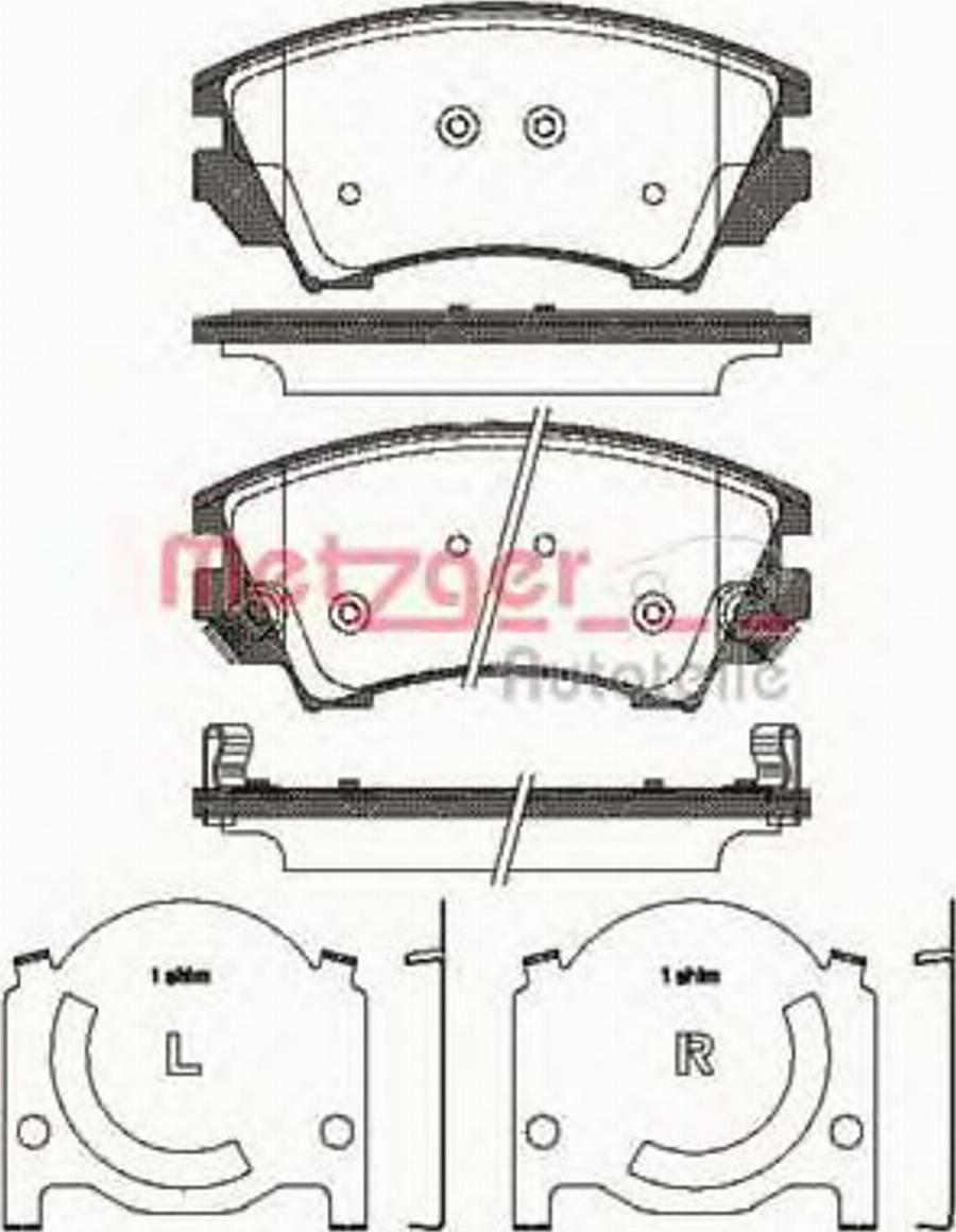 Metzger 1375.12 - Bremsbelagsatz, Scheibenbremse alexcarstop-ersatzteile.com