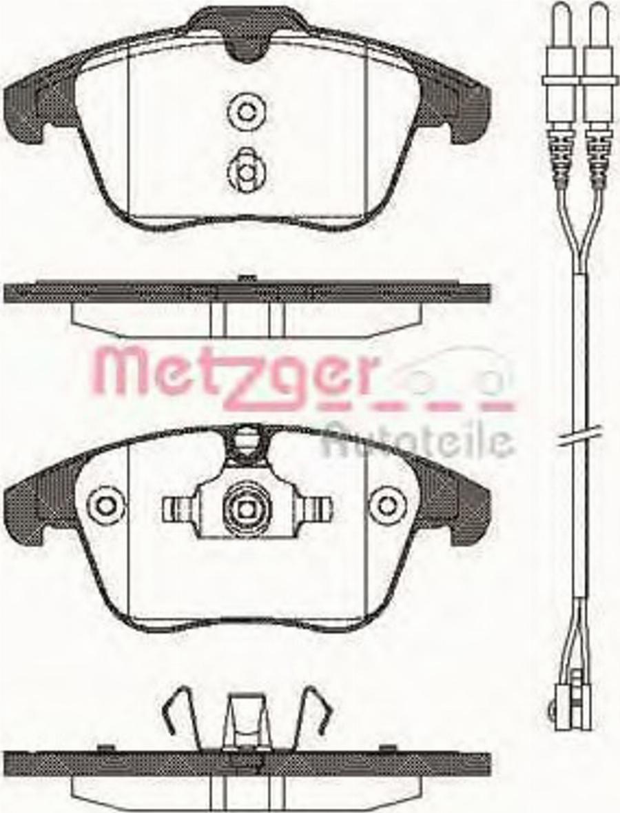 Metzger 1249.01 - Bremsbelagsatz, Scheibenbremse alexcarstop-ersatzteile.com