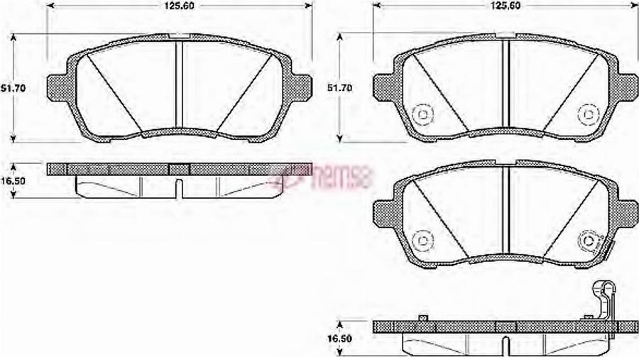 Metzger 1281.01 - Bremsbelagsatz, Scheibenbremse alexcarstop-ersatzteile.com