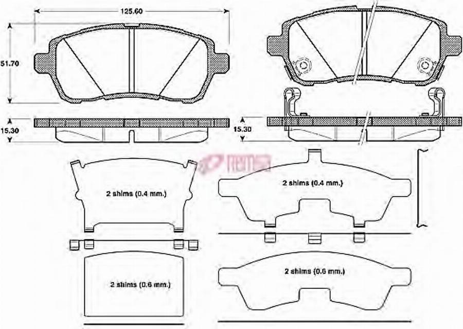 Metzger 1281.02 - Bremsbelagsatz, Scheibenbremse alexcarstop-ersatzteile.com