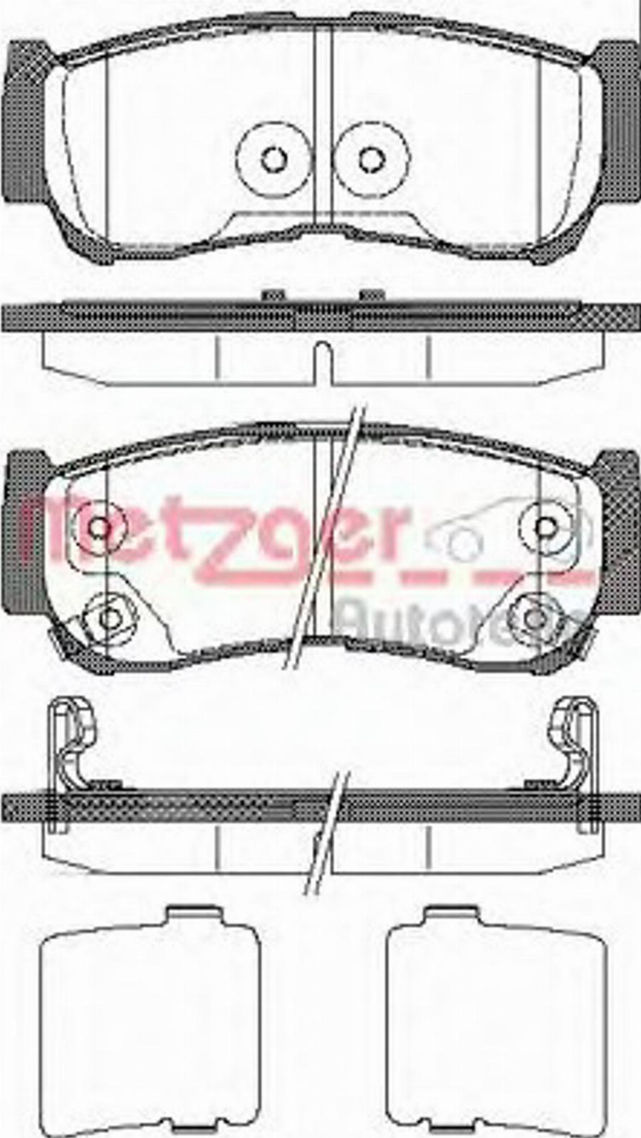 Metzger 123902 - Bremsbelagsatz, Scheibenbremse alexcarstop-ersatzteile.com