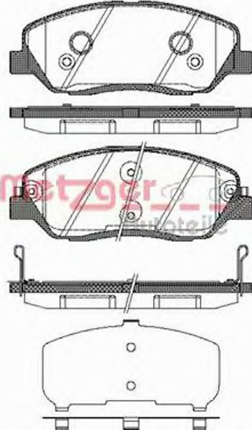 Metzger 122602 - Bremsbelagsatz, Scheibenbremse alexcarstop-ersatzteile.com