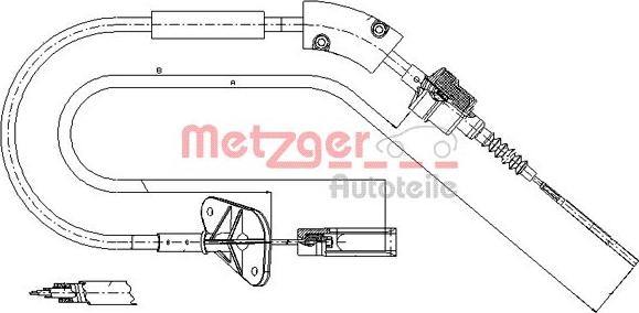 Metzger 12.7202 - Seilzug, Kupplungsbetätigung alexcarstop-ersatzteile.com