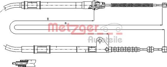 Metzger 17.1413 - Seilzug, Feststellbremse alexcarstop-ersatzteile.com